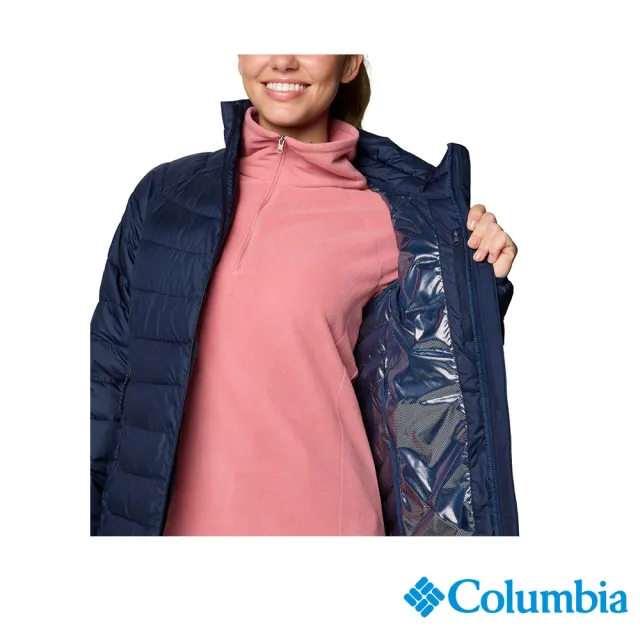 【Columbia 哥倫比亞】女款-防潑保暖化纖外套-深藍(UWR43910NY/IF)