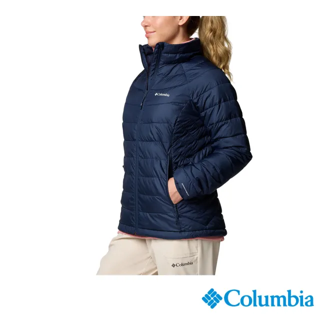【Columbia 哥倫比亞】女款-防潑保暖化纖外套-深藍(UWR43910NY/IF)