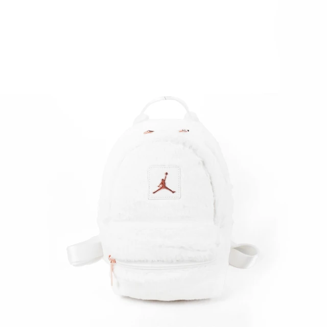 NIKE 耐吉 Jordan Faux Fur Mini 後背包 雙肩包 迷你包 毛絨包 喬丹 白金(HV8004-133)