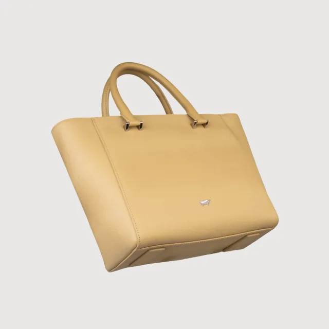【BRAUN BUFFEL 德國小金牛】依雅娜 大托特包-淺棕色(BF853-56-CR) 女包送禮推薦