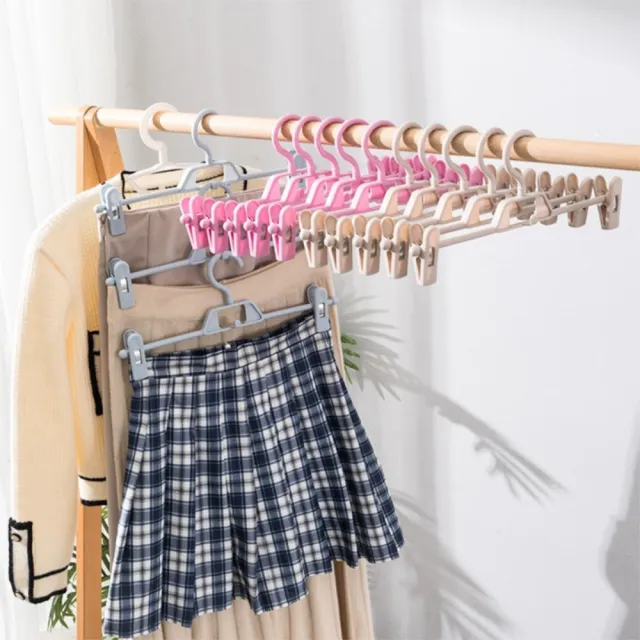 【晴安居】360度旋轉防滑褲夾 可疊掛裙子架乾濕兩用無痕收納夾(1入)