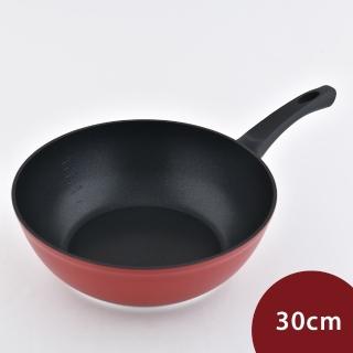 【Fissler】Color 不沾中式炒鍋 炙熱紅 30cm 不沾鍋 中華炒鍋 深鍋