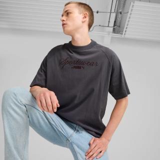 【PUMA】短袖上衣 男款 運動 歐規 Classics 灰黑 62672169