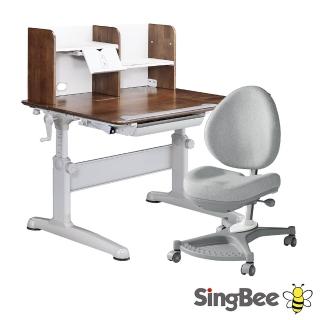 【SingBee 欣美】寬105cm 兒童桌椅組SBR-602S&612S+138(書桌椅 兒童桌椅 兒童書桌椅 升降桌)