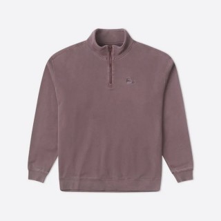 【CONVERSE】SNEAKER PATCH 1/2 ZIP 半開襟上衣 男女 紫色(10027558-A03)