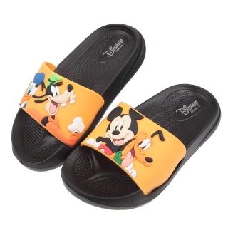 【布布童鞋】Disney迪士尼米奇與好朋友黑色兒童輕量拖鞋(D4N054D)
