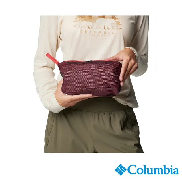 【Columbia 哥倫比亞】女款-防潑水連帽風衣-深紅色(UWL57760CV/IF)