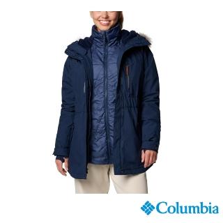 【Columbia 哥倫比亞】女款-OT防水極暖兩件式外套-深藍(UWK52270NY/IF)
