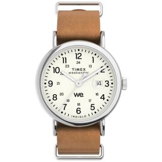 【TIMEX】天美時 週末系列 每天都是休假日 40毫米休閒風格手錶 奶油x棕 TXTW2W86900