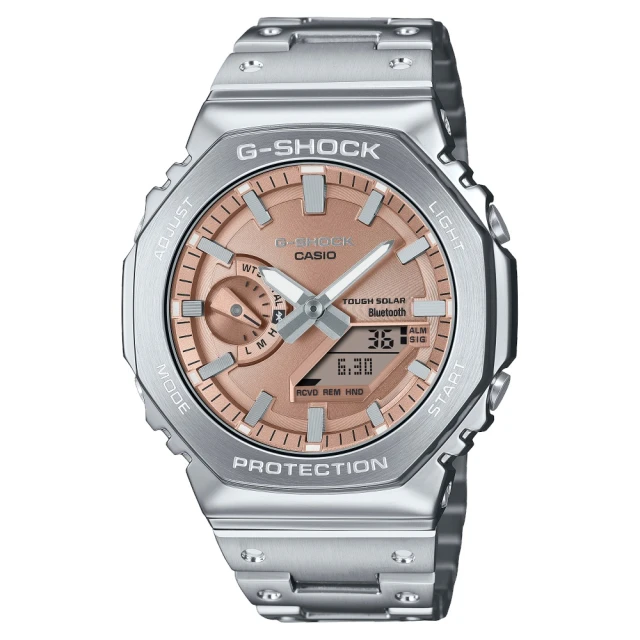 CASIO 卡西歐 G-SHOCK八角金屬雙顯錶(GM-B2100AD-5A)