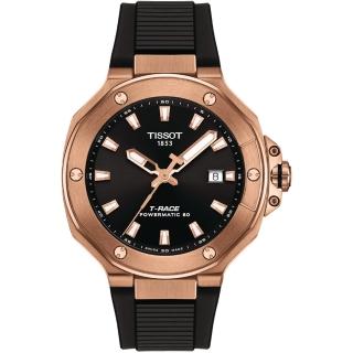 【TISSOT 天梭 官方授權】T-RACE 摩托賽車運動 動力儲存80小時機械錶-41mm 情人節 禮物(T1418073705100)