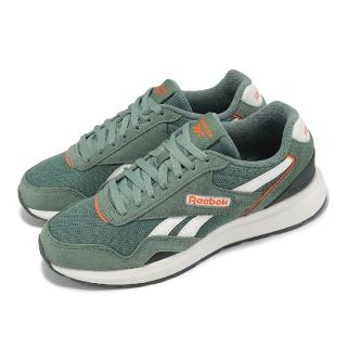 【REEBOK】休閒鞋 GL1100 男鞋 綠 白 橘 復古 麂皮 運動鞋(100201235)