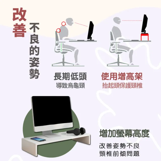 【樂邦】桌面電腦螢幕架(置物架 電腦架 收納架 桌上收納 增高架)