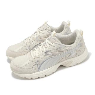 【PUMA】休閒鞋 Milenio Tech Suede 男鞋 米白 銀 復古 老爹鞋 運動鞋(393489-03)