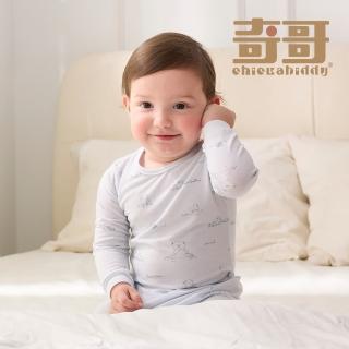 【奇哥】Chic a Bon 嬰幼童裝 蹦熊與兔長袖側開包屁衣/兔裝-美麗諾羊毛布(6-36個月)