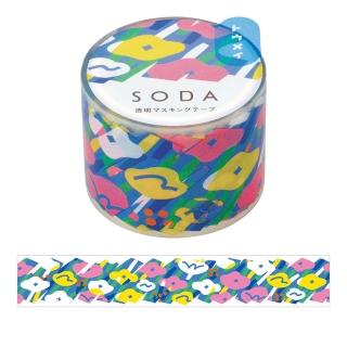 【KING JIM】HITOTOKI SODA 透明PET卷狀膠帶 30MM