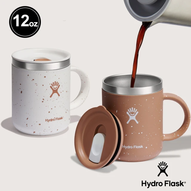 Hydro Flask 12oz/354ml 保溫 附蓋 馬克杯 限定款 海鹽白 榛果棕(交換禮物 聖誕禮物 保溫 保冰)