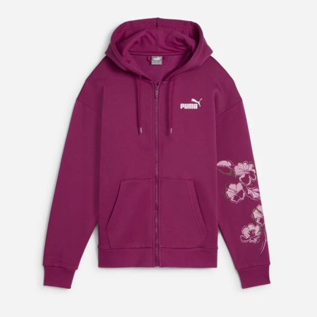 PUMA 外套 女款 運動連帽外套 FLORAL VIBES 紫紅 68602645