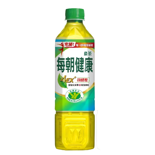 【每朝健康】無糖綠茶+雙纖650mlx2箱(共48入)