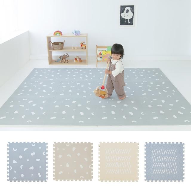 【PatoPato】自然系風格遊戲地墊/60x60x1.4cm／巧拼地墊/抗菌地墊/拼接地墊(小島草木／小島拾石/6片組)