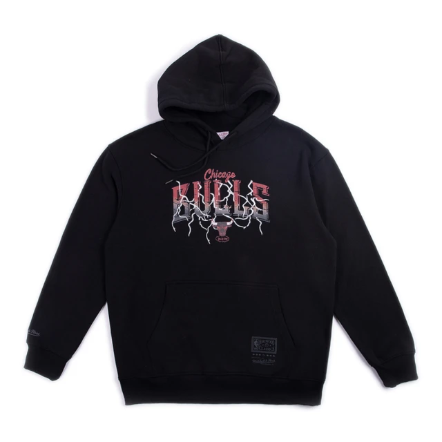 Mitchell & Ness NBA Storm Hoodie 帽Tee 公牛 黑(NBA 經典球隊帽Tee)