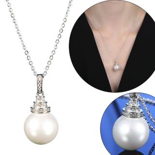 【KT DADA】珍珠項鍊 吊墜項鍊 銀項鍊 韓國飾品 高碳石項鍊 女生禮物 純銀項鍊 高階感 項鍊 百