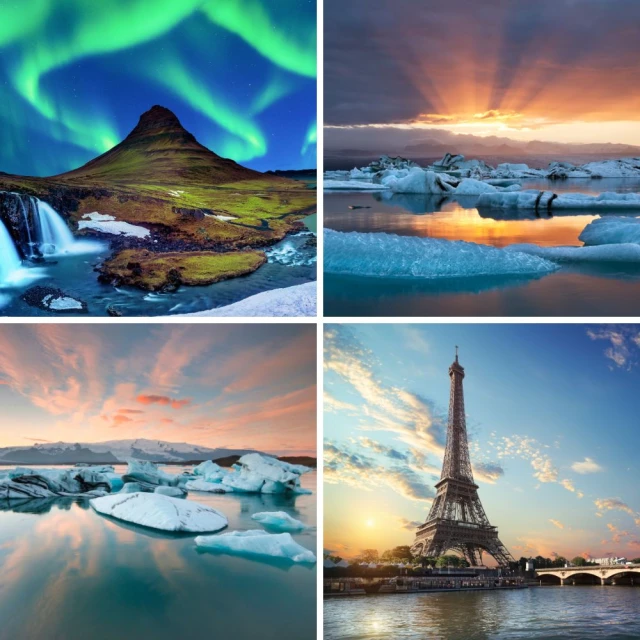 冰島魔幻極光藍冰洞浪漫巴黎10天 騎馬體驗、傑古沙龍冰河湖、露天溫泉、小龍蝦餐、米其林餐(單人卷)