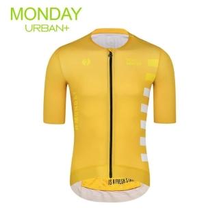 【MONTON】MONDAY II 黃色男款短上衣(男性自行車服飾/短袖車衣/短車衣/單車服飾/零碼)
