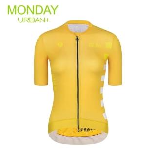 【MONTON】MONDAY II 黃色女款短上衣(女性自行車服飾/短袖車衣/短車衣/單車服飾/零碼)