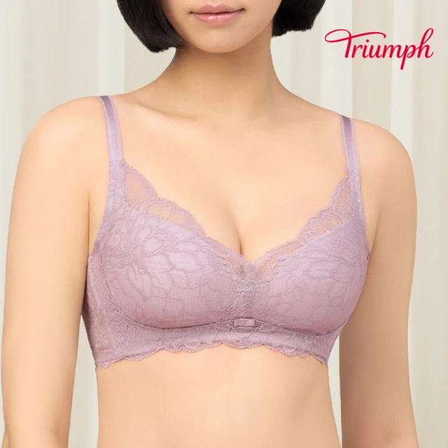 Triumph 黛安芬 舒柔優雅系列 無鋼圈內衣 C-E(海霧紫)