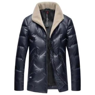【巴黎精品】現貨+預購 真羽絨90%白鴨絨羽絨外套羽絨衣夾克(保暖短版羊毛領羽絨防寒男外套色a1is42)