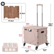 【ONE HOUSE】櫻藤新型加固4輪折疊購物車+桌板-1組(買菜車 收納車 推車 手推車)