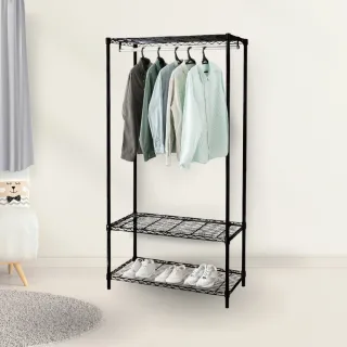 【KIWISH】完美耐重90X46X180三層衣櫥架(衣櫥架/簡易衣櫃/衣櫥/掛衣架/鐵架/收納架/層架)