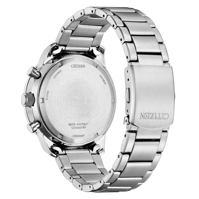 【CITIZEN 星辰】賽車風格光動能三眼計時手錶 母親節 禮物 男錶(CA4500-91L)
