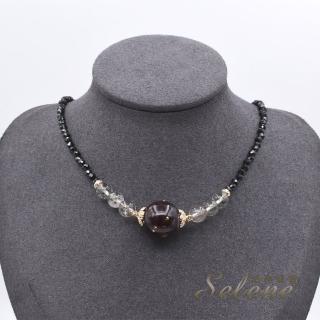 【Selene】奧剛黑尖晶水晶項鍊