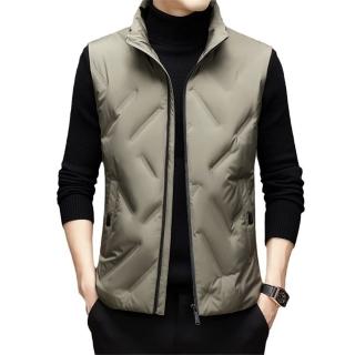 【巴黎精品】現貨+預購 真羽絨90%白鴨絨羽絨外套羽絨衣夾克(簡約百搭戶外保暖背心男外套2色a1is20)