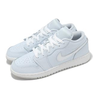 【NIKE 耐吉】休閒鞋 Air Jordan 1 Low GS 大童 女鞋 藍 灰 AJ1 一代(FV8486-400)