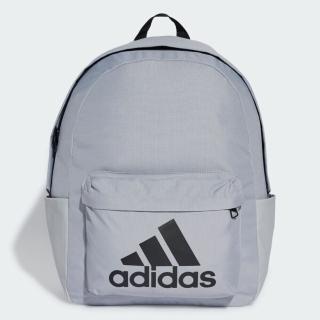 【adidas 愛迪達】Clsc Bos Bp 後背包 運動背包 經典徽章 訓練 健身 灰藍(IZ1884)