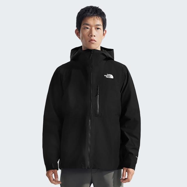 【The North Face】北臉 外套 男款 運動連帽外套 三合一 防風 防潑水 羽絨膽 M NORTH 黑 NF0A83SL4HF