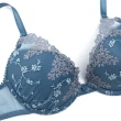 【Passionata】White Nights.刺繡集中托高女內衣☆☆ 莫內藍.40690_0IJ(深V.低脊心.厚襯.網紗刺繡蕾絲)