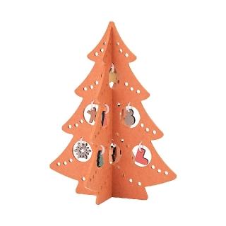 【MUJI 無印良品】期間限定/MDF裝飾聖誕樹/大/橘(28×28×36cm)