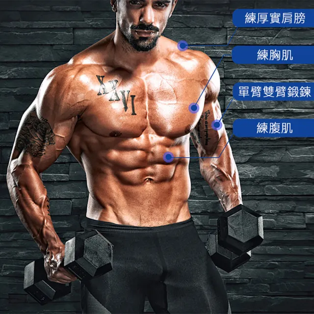 【Fitek】商用六角啞鈴35磅一對 單支重約15.8KG 可摔啞鈴(35LB啞鈴一對 六角包膠啞鈴 橡膠啞鈴)