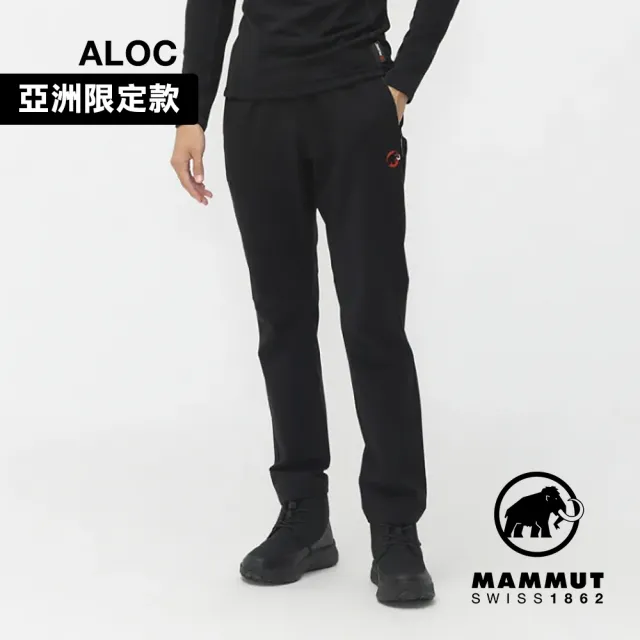 【Mammut 長毛象】Yadkin 2.0 SO Pants AF Classic 經典刺繡LOGO彈性長褲 黑色 男款 #1021-01490