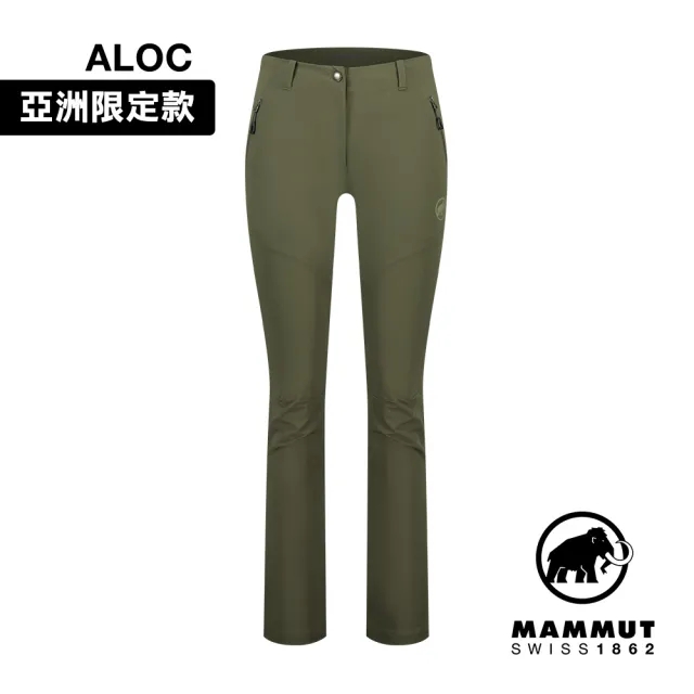 【Mammut 長毛象官方直營】Trekkers 3.0 SO Pants AF Women 健行防潑水長褲 深沼澤綠 女款 #1021-00811