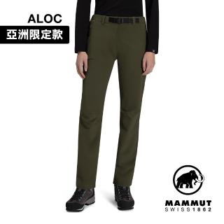 【Mammut 長毛象官方直營】Yadkin 2.0 SO Pants AF W 日系彈性防潑水登山長褲 深沼澤綠 女款 #1021-01220