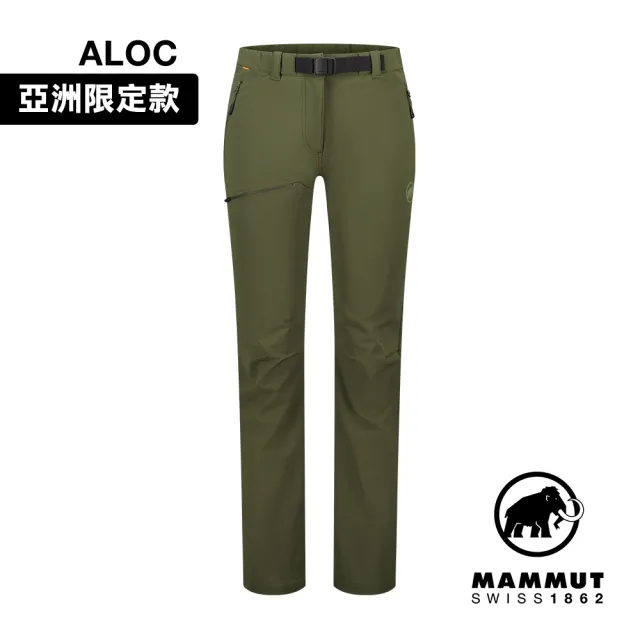 【Mammut 長毛象官方直營】Yadkin 2.0 SO Pants AF W 日系彈性防潑水登山長褲 深沼澤綠 女款 #1021-01220