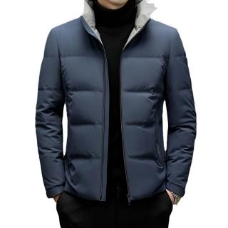 【巴黎精品】現貨+預購 真羽絨90%灰鵝絨羽絨外套羽絨衣夾克(冬季立領短款加厚保暖戶外男外套a1is12)