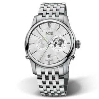 【ORIS 豪利時】限量 格林威治機械腕錶 聖誕節 禮物 送禮(0169076904081-SetMB)