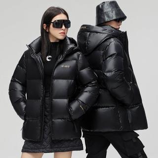 【巴黎精品】現貨+預購 真羽絨90%白鴨絨羽絨外套羽絨衣夾克(保暖黑金情侶款極寒短羽絨外套男女外套a1is3)