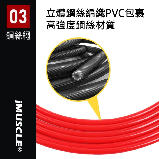 【iMuscle】負重鋼繩 軸承跳繩(鋼絲雙繩祖)